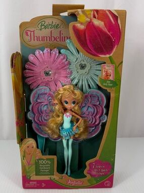 Barbie Thumbelina Joybelle Fairy Doll 2008 Mattel 7 Mix and Match Wings New